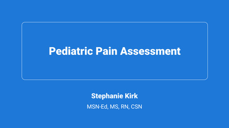 Pediatric Pain Assessment