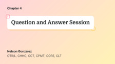 Question and Answer Session