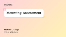 Mounting: Assessment