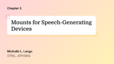 Mounts for Speech-Generating Devices