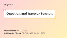 Question and Answer Session