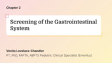 Screening of the Gastrointestinal System
