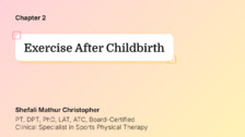 Exercise After Childbirth