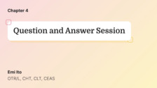 Question and Answer Session