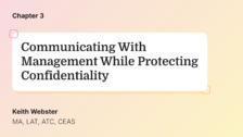 Communicating With Management While Protecting Confidentiality