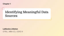 Identifying Meaningful Data Sources