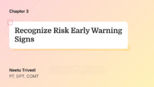 Recognize Risk Early Warning Signs