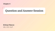 Question and Answer Session
