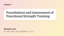 Foundations and Assessment of Functional Strength Training