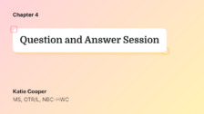 Question and Answer Session
