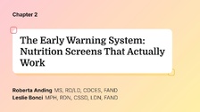 The Early Warning System: Nutrition Screens That Actually Work
