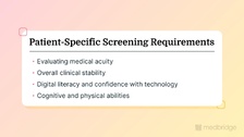 Medical Screening in Remote Care