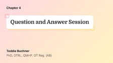 Question and Answer Session
