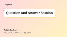 Question and Answer Session