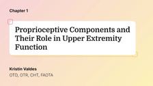 Proprioceptive Components and Their Role in Upper Extremity Function