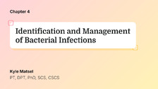 Identification and Management of Bacterial Infections