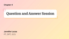 Question and Answer Session